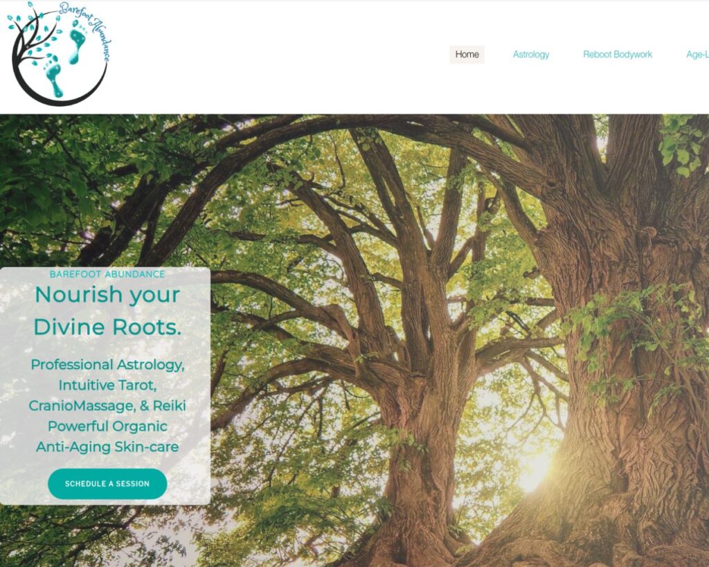 jennifer h thompson portfolio homescreen of barefoot abundance (1)