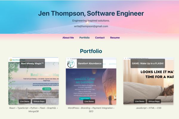 jennifer h thompson software engineering portfolio